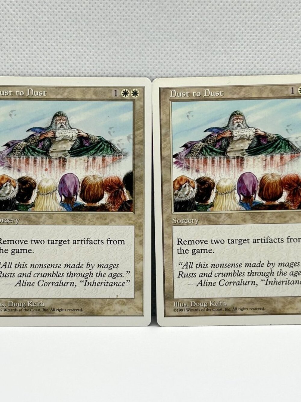 Dust to Dust x2 5th Editon 1997 029 Excellent to Near Mint condition MTG
